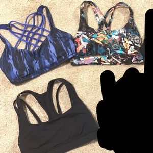 Lot of 3 Lululemon sports bras
